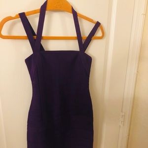 Sexy Bandage Purple Dress